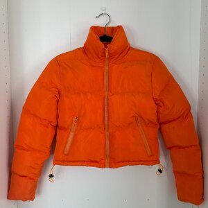 Orange Puffer Bubble Coat Jacket – Size Small